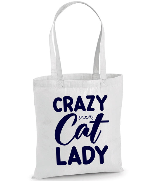 Personalised Tote bag Crazy Cat Lady Tote Bag, Cat Lover Bag, Cat Lover Gift, Crazy Cat Lady Gift, Cat Mum Bag, Cat Tote Bag,Crazy Cat Lady